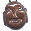 32x38mm Brecciated Jasper BUDDHA HEAD Pendant/Focal Bead