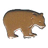 1/8" Metal Grizzly/Brown Bear BRADS - Brown