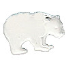 1/8" Metal Polar Bear BRADS - White