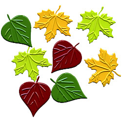 1/8" Assorted Metal Fall Leaf BRADS