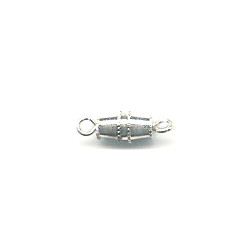 10mm Silver Plated Barrel CLASPS