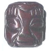 18x22mm Brown Serpentine TIKI/BUDDHA HEAD Bead