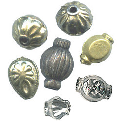 9mm to 19mm Hand Cast Stamped Brass Bead Assortment