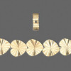 3x10mm Solid Brass Corrugated Flat HEART Beads