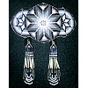 Hand-Beaded Porky Quill Barrett & Earrings Set ~ Monochrome