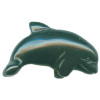 15x24mm Blackstone 3-D DOLPHIN Animal Fetish Bead