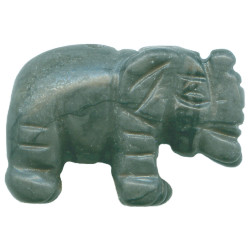 15x20mm Blackstone ELEPHANT Animal Fetish Bead