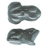 12x18mm Blackstone FROG Animal Fetish Bead