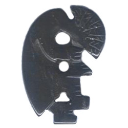 26x40mm Blackstone KOKOPELLI Pendant/Focal Bead