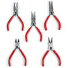 4-1/2" to 5" Red Plastic Handle JEWELRY PLIER SET