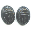 13x18mm Blackstone SCARAB, BEETLE Beads