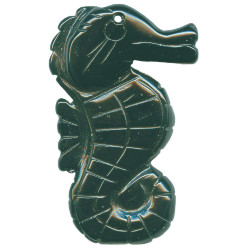 30x50mm Blackstone SEAHORSE Pendant/Focal Bead