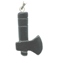 12x26mm Blacktone TOMAHAWK Charm/Pendant - with Loop & Bail