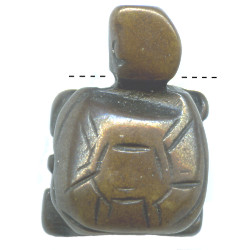 12x18mm Brown Serpentine TURTLE Animal Fetish Bead