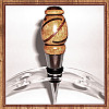 Segmented Yellowheart, Walnut & Genuine Tigereye Chrome Finish Wine Bottle Stopper ~ JBC Woodcraft®
