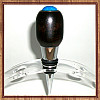 African Blackwood & Turquoise-Dyed Howlite Chrome Finish Wine Bottle Stopper ~ JBC Woodcraft®