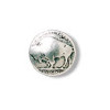 5/8" Silvertone Metal (Loop-Back) *Buffalo Nickel* CONCHO BUTTON CLOSURE