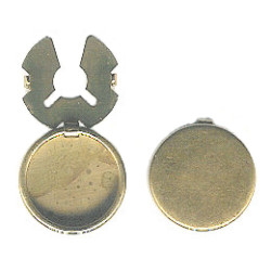 17mm (5/8") Brass Clip-On BUTTON COVER Components
