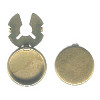 17mm (5/8") Brass Clip-On BUTTON COVER Components