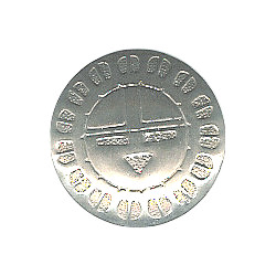 28mm *Vintage* German Nickel Silver (Loop-Back) Sunface Concho BUTTON Component
