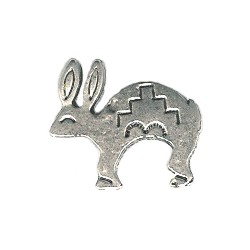 22x26mm *Vintage* Pewter Southwest Rabbit (Loop-Back) BUTTON Component