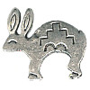 22x26mm *Vintage* Pewter Southwest Rabbit (Loop-Back) BUTTON Component