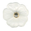 1-3/8" La Mode Frosted Crystal (Loop-Back) Flower BUTTON