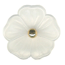 1"  La Mode Frosted Crystal (Loop-Back) Flower BUTTON