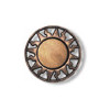 3/4" Coppertone Metal & Faux Stone (Loop-Back) Round Celestial Sun BUTTON CLOSURES