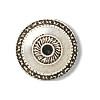 7/8" Antiqued Silvertone Metal (Loop-Back) Round *Toltec* CONCHO BUTTON CLOSURES