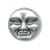 7/8" Antiqued Nickel (Loop-Back) Round Celestial Moon Face BUTTON CLOSURES