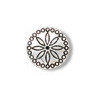 5/8" Antiqued Pewter (Loop-Back) Southwest Floral CONCHO BUTTON CLOSURES