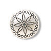 3/4" Antiqued Pewter (Loop-Back) Southwest Floral CONCHO BUTTON CLOSURES