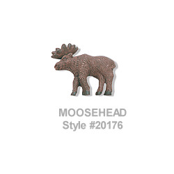 1-1/4" Handpainted Polyresin (Loop-Back) Moose BUTTON