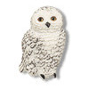 1-1/8" Handpainted Polyester (Loop-Back) White Owl BUTTON