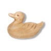 3/4" Carved Natural Wood (Loop-Back) Duck BUTTONS