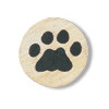 1" Natural Wood (Loop-Back) Round Cat Paw BUTTONS