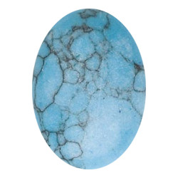 18x25mm Block Turquoise (Simulated) OVAL CABOCHON
