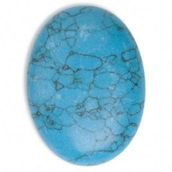 30x40mm Block Turquoise (Simulated) OVAL CABOCHON