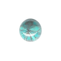 14mm Block Turquoise (Simulated, Acrylic) ROUND CABOCHONS