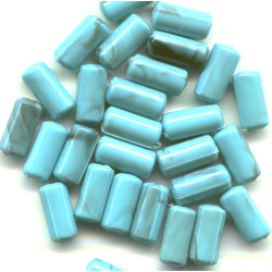 4x8mm Block Turquoise (Simulated) TUBE Beads