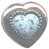 15mm Silvertone Acrylic & Faux Turquoise (Loop -Back)Western Heart BUTTONS