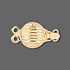 8mm Gold Plated Scallop Shell 2-Strand BOX CLASP