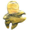 24x26mm Banded Yellow Jasper OCTOPUS, SQUID Animal Fetish Bead