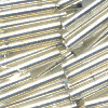 1/16" x 3/4" BUGLE BEADS: Transparent S/L