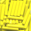 1/8" x 3/4" BUGLE BEADS: Opaque Yellow