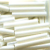 1/16" x 5/8" BUGLE BEADS: Pearl White