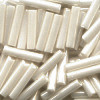 1/16" x 3/8" BUGLE BEADS: Ivory Pearl