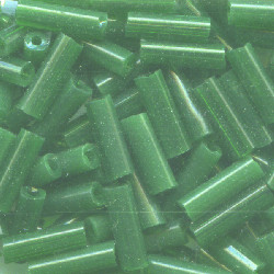 1/16" x 1/4" (7mm) BUGLE BEADS: Transl. Cream De Mint