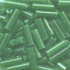 1/16" x 1/4" (7mm) BUGLE BEADS: Transl. Cream De Mint